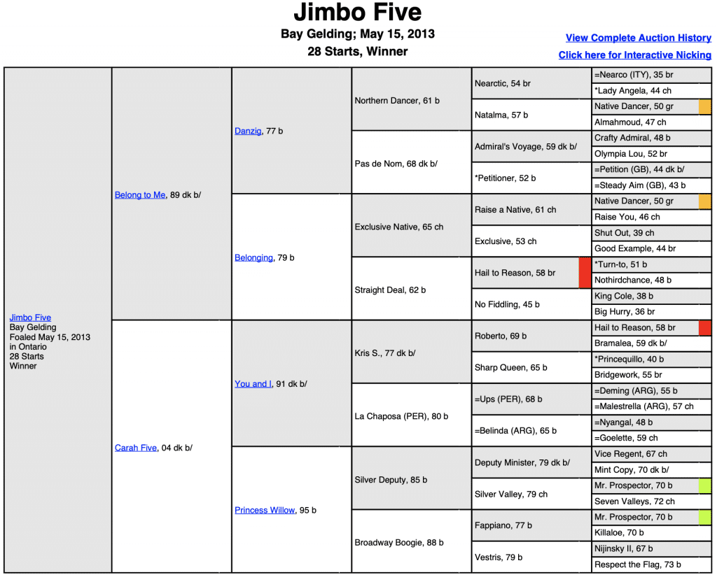 Jimbo Five Pedigree